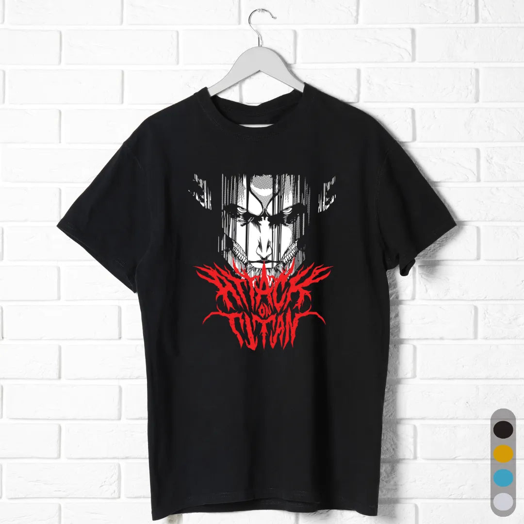 Attack on Titan Eren Yeager Metal Logo T-Shirt – Anime
