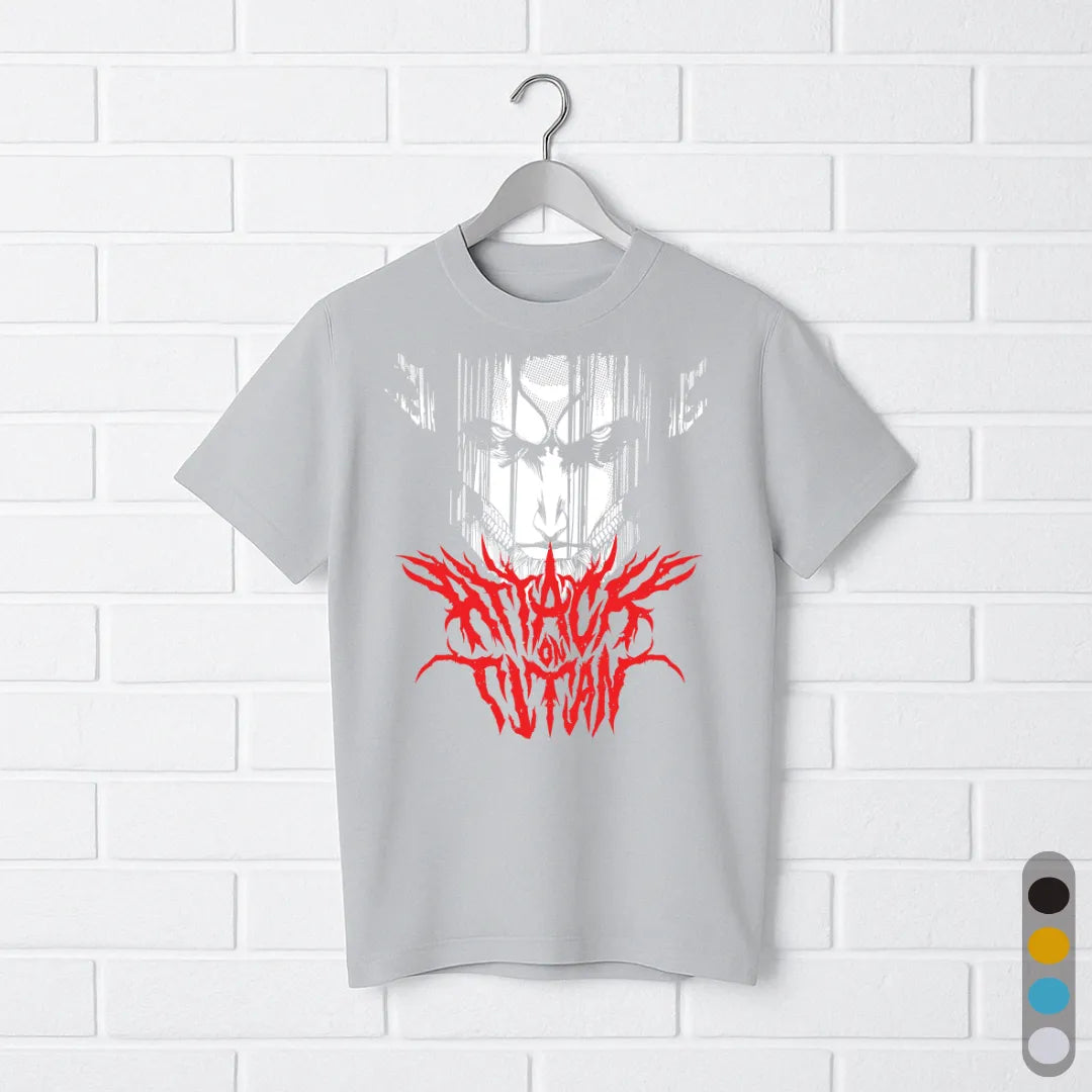 Attack on Titan Eren Yeager Metal Logo T-Shirt – Anime