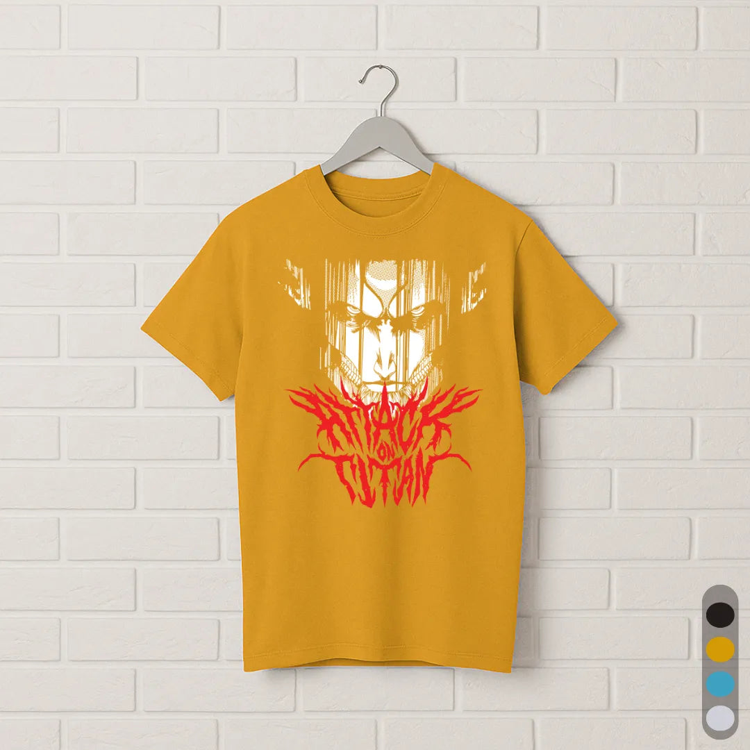 Attack on Titan Eren Yeager Metal Logo T-Shirt – Anime