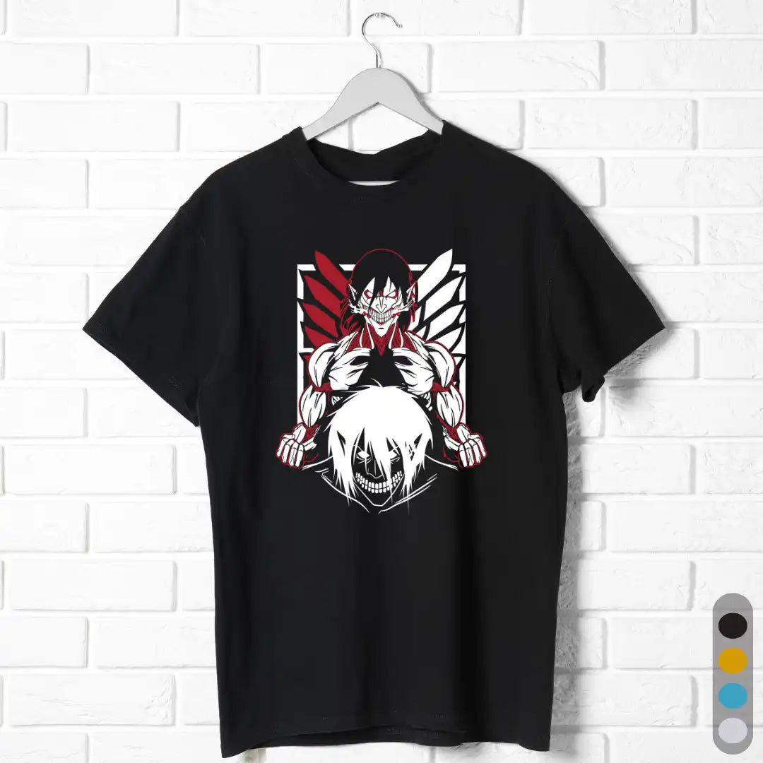 Eren Dual Titan Form Unisex T-Shirt – Attack on Titan Anime Shirt