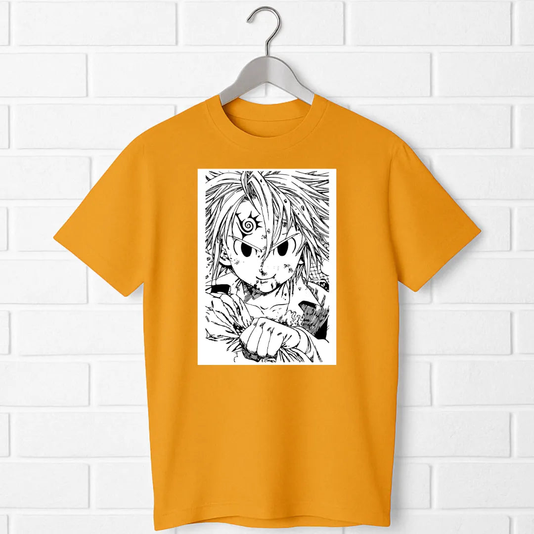 Meliodas Demon Mark T-Shirt – Seven Deadly Sins Anime Tee golden