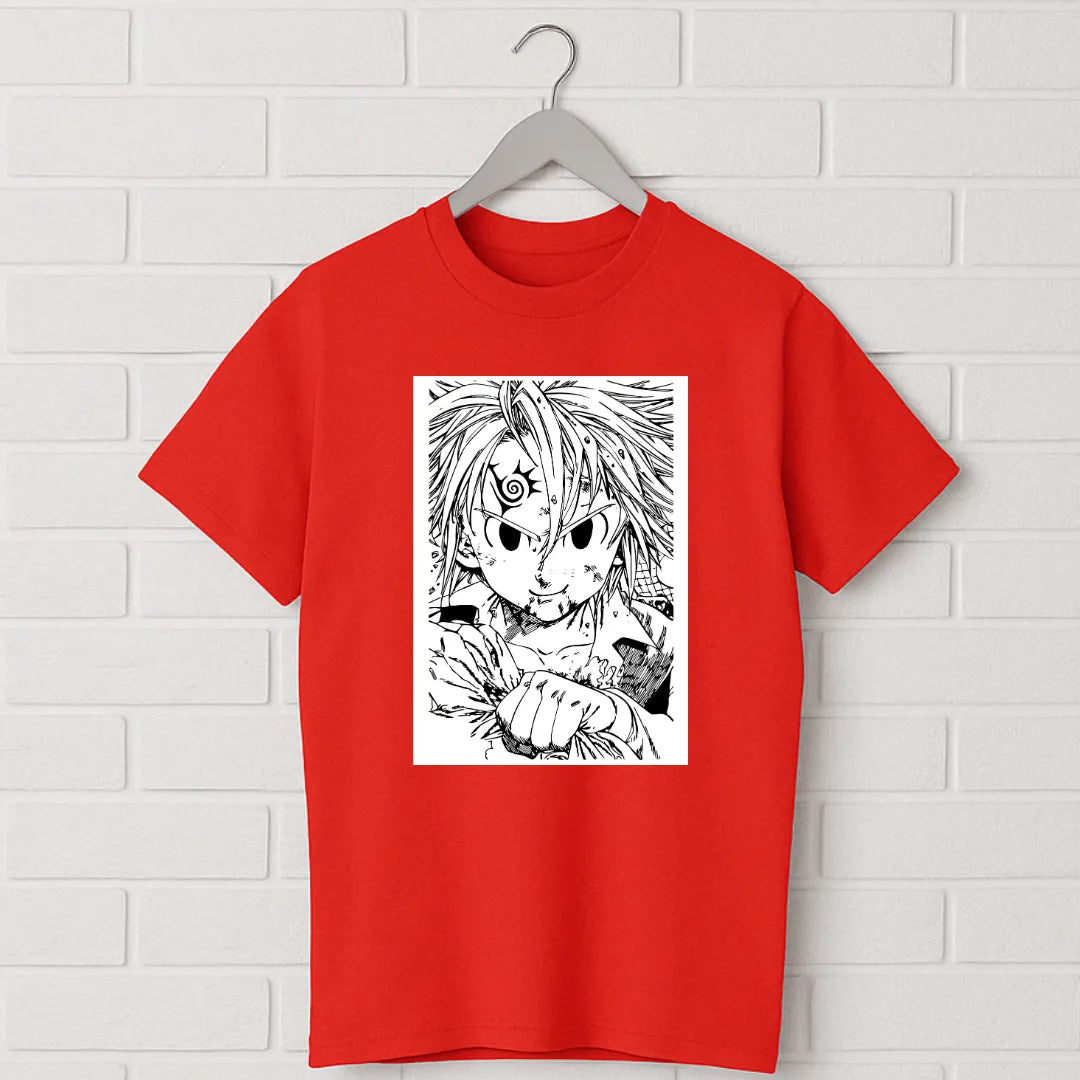 Meliodas Demon Mark T-Shirt – Seven Deadly Sins Anime Tee red
