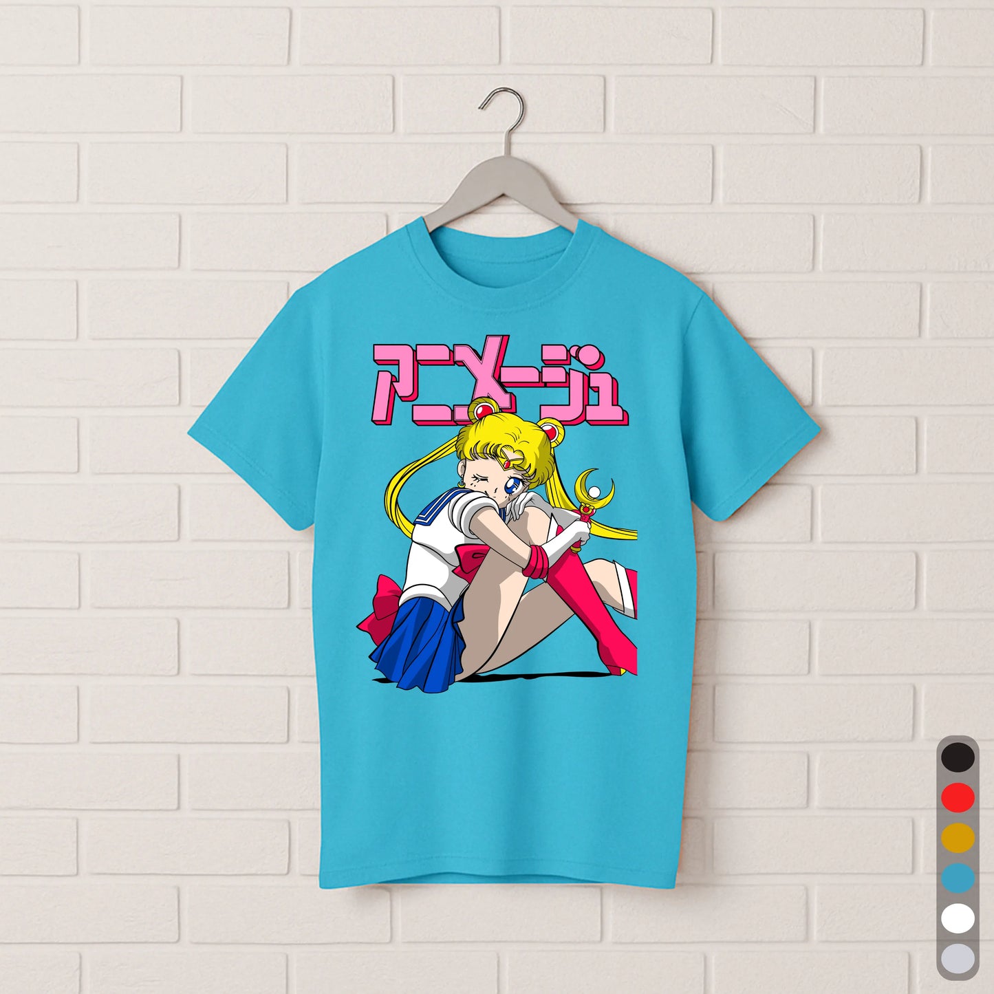 Sailor Moon Winking T-Shirt – Retro Anime Girl Japanese Manga Tee