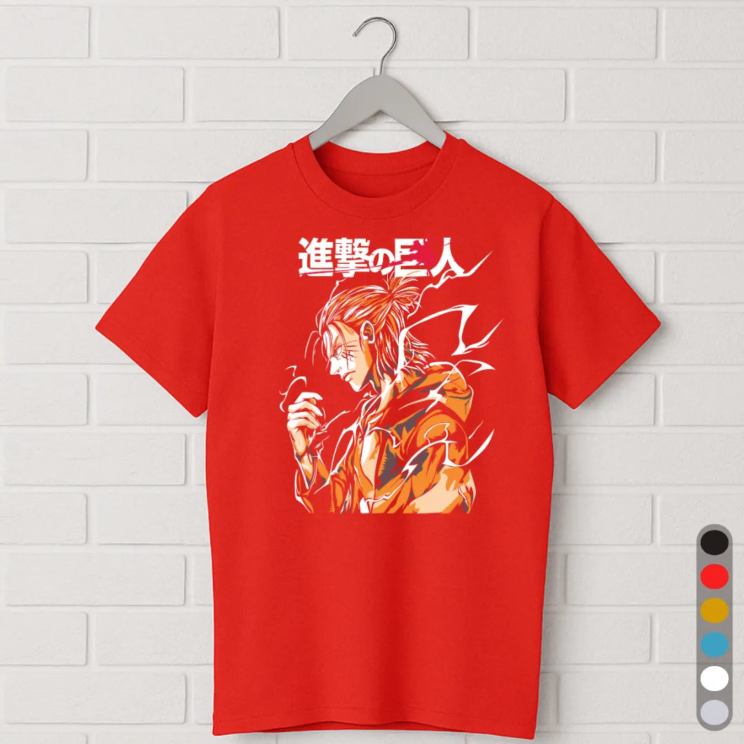 Eren Yeager Attack on Titan T-Shirt – Shingeki no Kyojin Anime Power Mode Tee