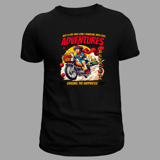 Adventure Rider Anime T-Shirt in Black