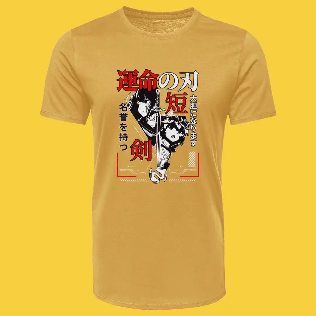 Legendary Blades Anime T-Shirt in Gold