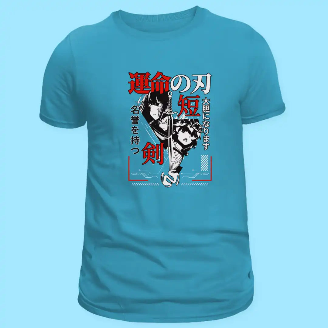 Legendary Blades Anime T-Shirt in Light Blue