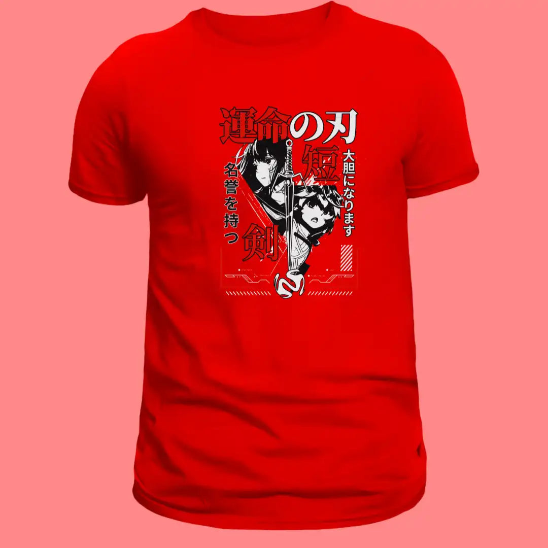 Legendary Blades Anime T-Shirt in Red