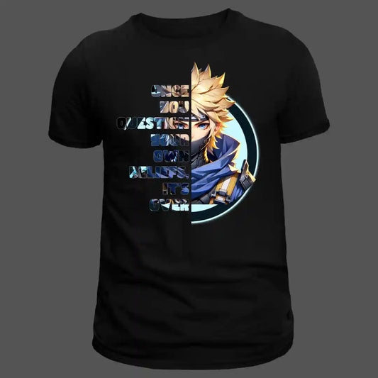 Loyalty Tested Anime Graphic T Shirt in Black
