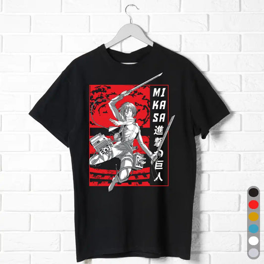 Mikasa Ackerman T-Shirt – Attack on Titan Anime Warrior Tee (Unisex)