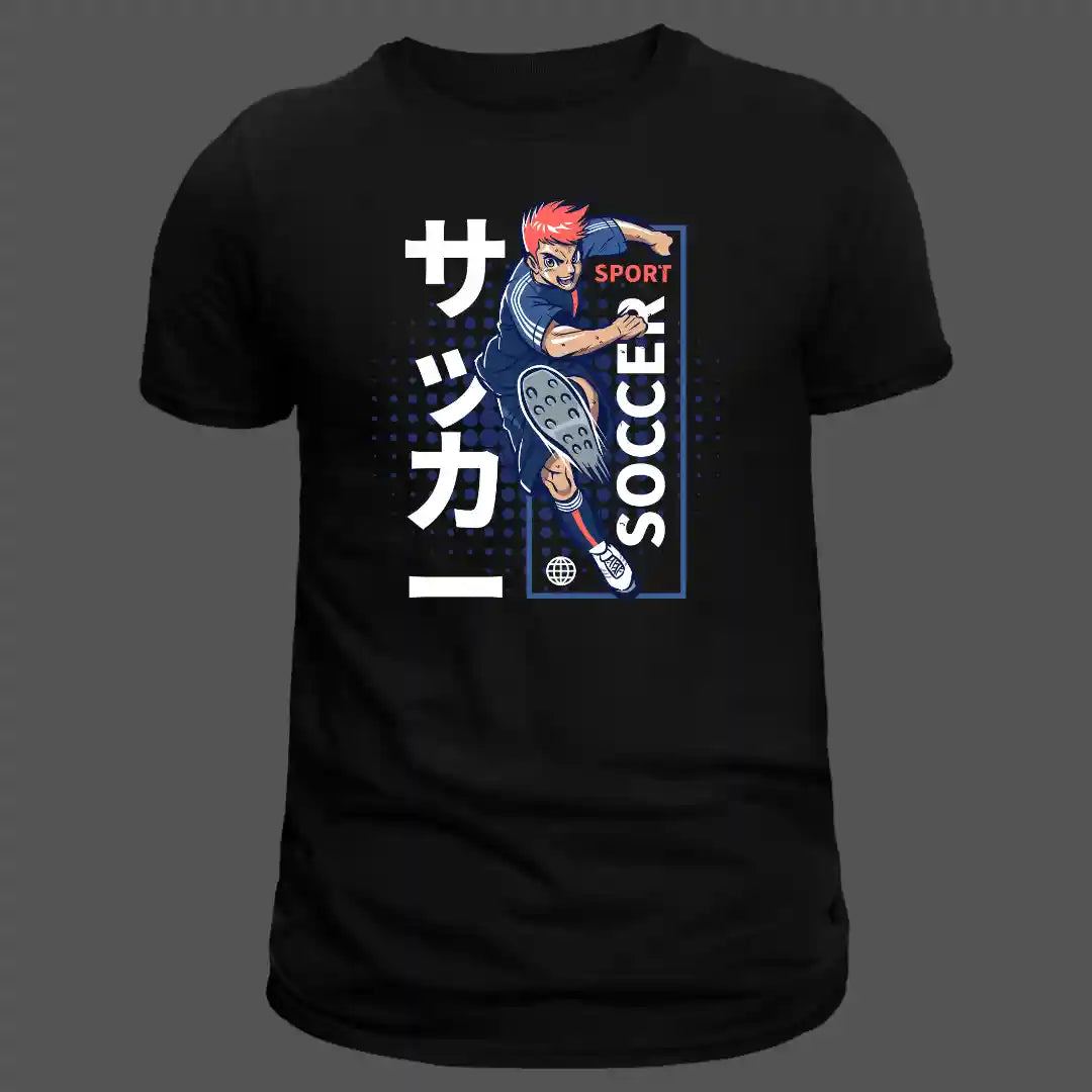 Neo Soccer Striker T-Shirt in Black