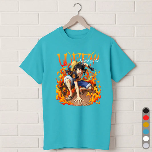 Luffy Fire T-Shirt – One Piece Gear Anime Tee